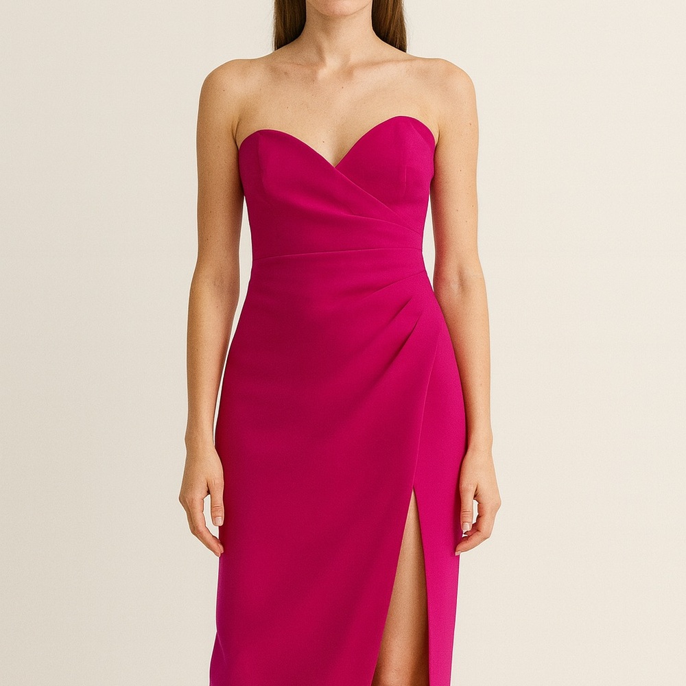 Pink Asymmetrical Ruched Sheath Dress Sweetheart Neckline